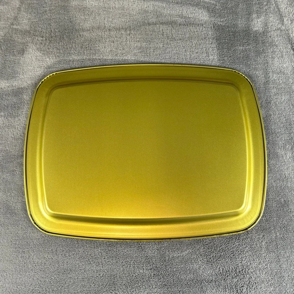 Vintage Currier & Ives Metal Trays Set Harvest Time Preparing For Market 2pc